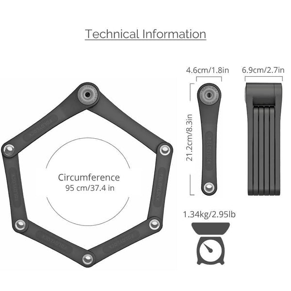 Foldylock Classic | Foldable Bicycle Chain Lock | Canada Distributors ...